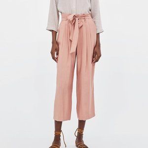 Pink Culottes with Tie Waist